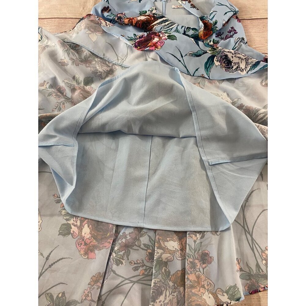 Cooper Street Women's Blue Floral high Low Summer Dress - 4 - Picture 8 of 12